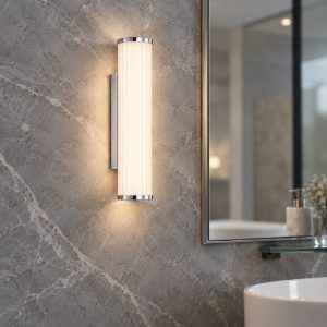 Applique per bagno moderna lineare cromo led 7w cct 3000k 4000k