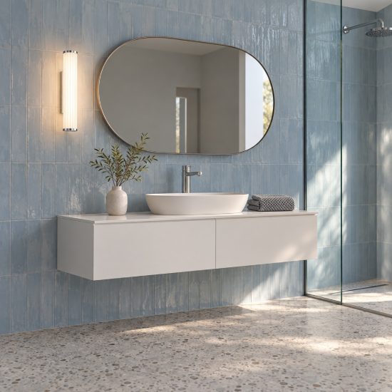 Applique per bagno moderna lineare cromo led 7w cct 3000k 4000k
