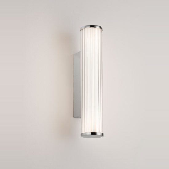 Applique per bagno moderna lineare cromo led 7w cct 3000k 4000k