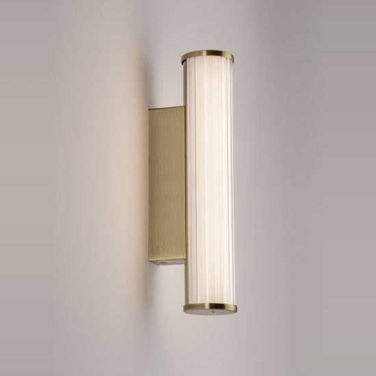Applique per bagno moderna lineare oro led 7w cct 3000k 4000k