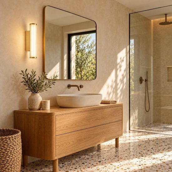 Applique per bagno moderna lineare oro led 7w cct 3000k 4000k