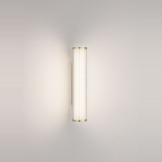 Applique per bagno moderna lineare oro led 7w cct 3000k 4000k