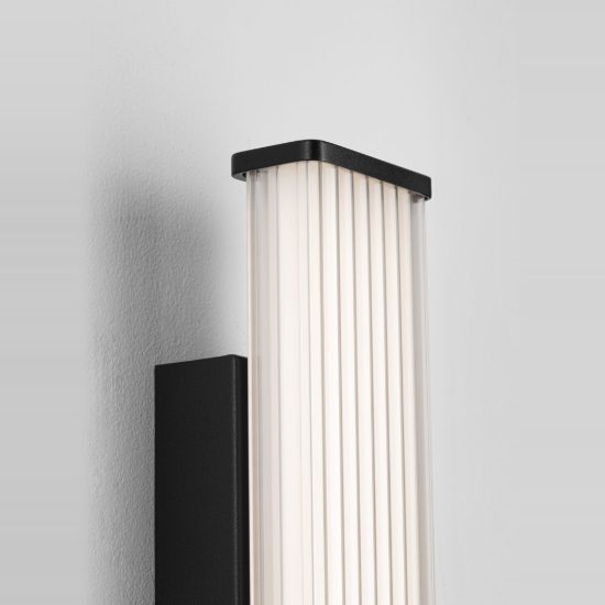 Applique per specchio da bagno moderna lineare nera led 7w cct 3000k 4000k 7cm