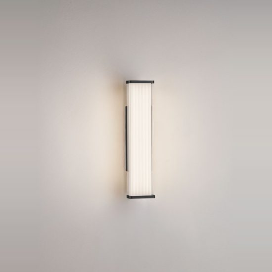Applique per specchio da bagno moderna lineare nera led 7w cct 3000k 4000k 7cm