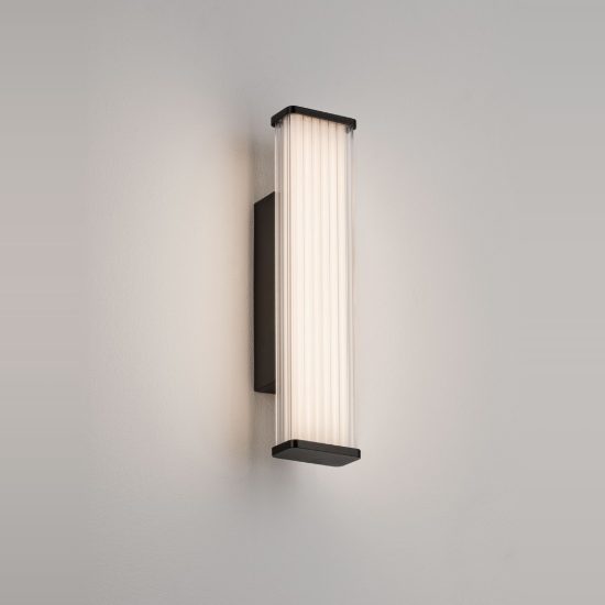 Applique per specchio da bagno moderna lineare nera led 7w cct 3000k 4000k 7cm
