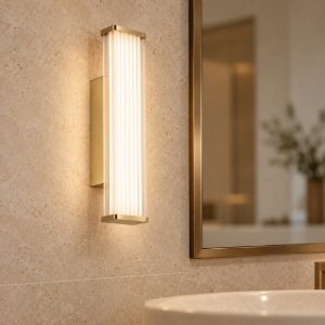 Applique per specchio da bagno moderna lineare oro led 7w cct 3000k 4000k 7cm