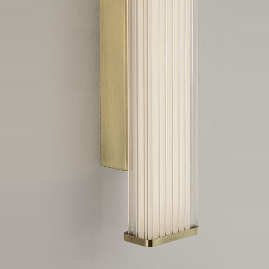 Applique per specchio da bagno moderna lineare oro led 7w cct 3000k 4000k 7cm