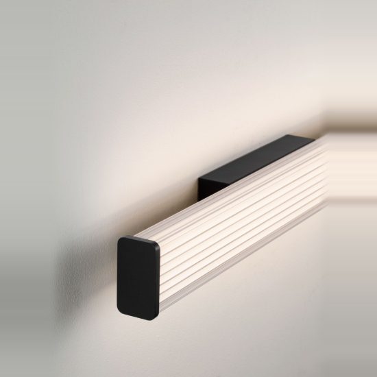 Applique per bagno moderna lineare nera led 17w cct 3000k 4000k 60cm