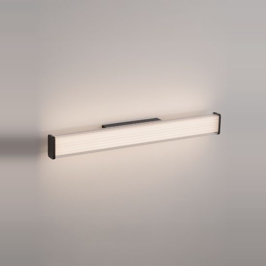 Applique per bagno moderna lineare nera led 17w cct 3000k 4000k 60cm