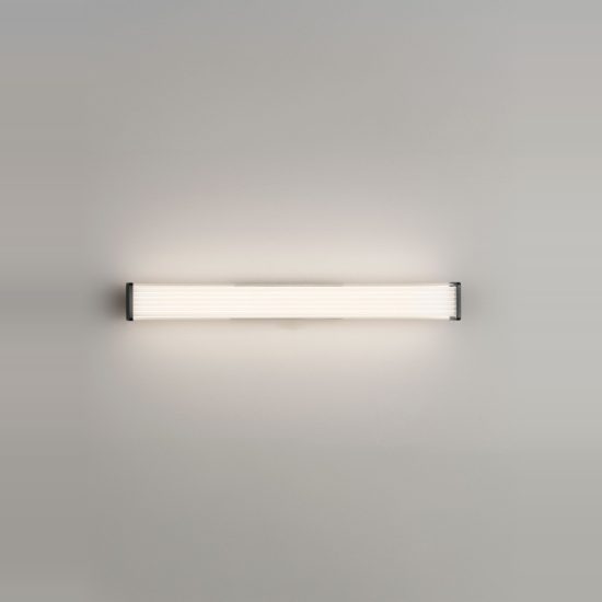 Applique per bagno moderna lineare nera led 17w cct 3000k 4000k 60cm