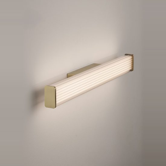 Applique per specchio da bagno moderna lineare oro led 17w cct 3000k 4000k 60cm
