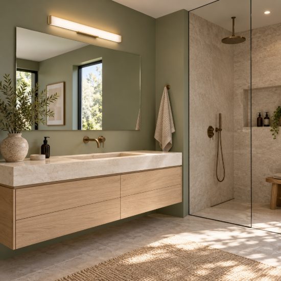 Applique per specchio da bagno moderna lineare oro led 17w cct 3000k 4000k 60cm
