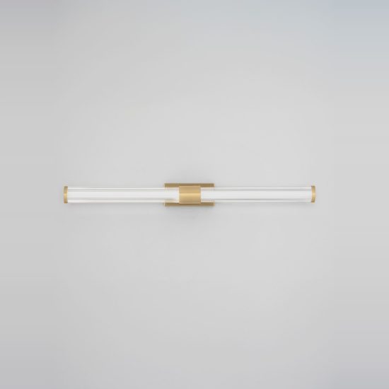 Applique per specchio bagno led 12w 3000k 63cm moderna lineare oro ottone