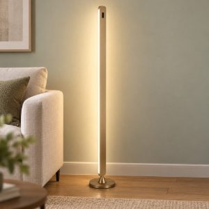 Lampada da terra piantana moderna champagne led 50w cct 2700k 4000k 5000k dimmerabile con sensore