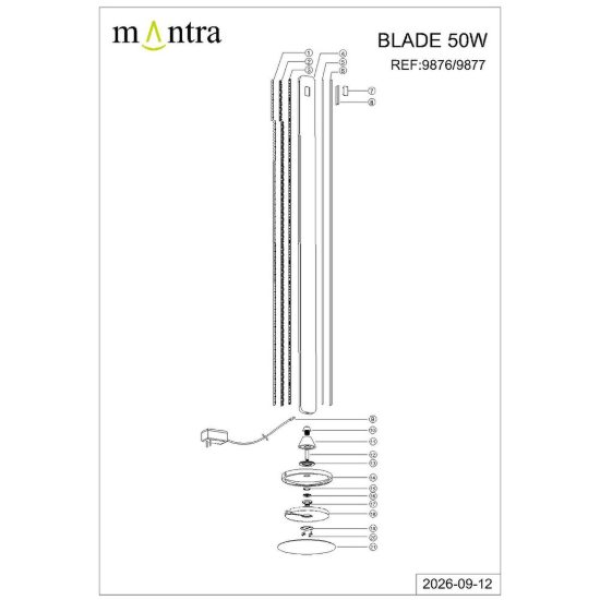 Lampada da terra piantana moderna champagne led 50w cct 2700k 4000k 5000k dimmerabile con sensore