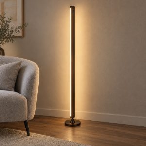 Piantana led 50w cct 2700k 4000k 5000k dimmerabile con sensore per salotto grigio spazzolato