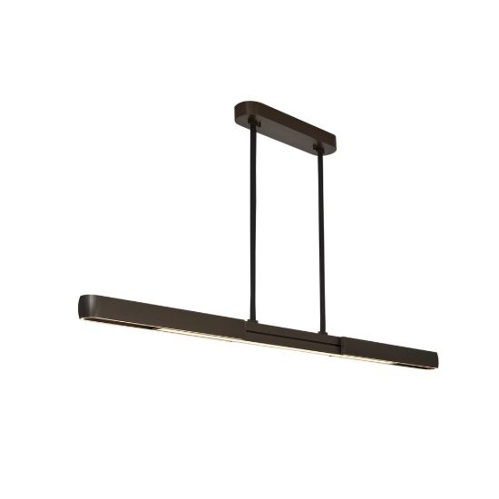 Lampadario a sospensione led 90w 3000k dimmerabile barra grigio spazzolato con sensore apertura motorizzata