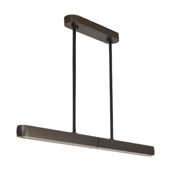 Lampadario a sospensione led 90w 3000k dimmerabile barra grigio spazzolato con sensore apertura motorizzata
