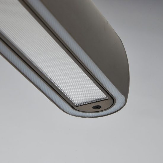 Lampadario a sospensione led 90w 3000k dimmerabile barra grigio spazzolato con sensore apertura motorizzata