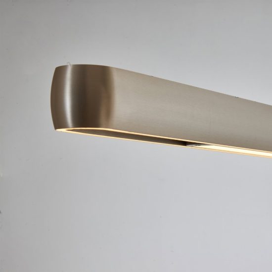 Lampadario a sospensione lineare champagne per soggiorno led 90w 3000k sensore apertura elettronica