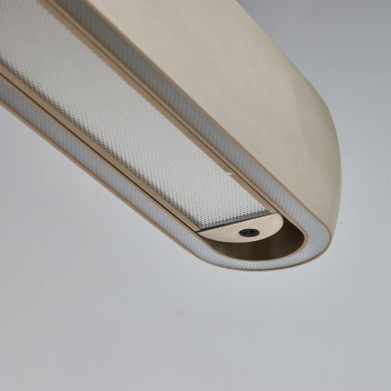 Lampadario a sospensione lineare champagne per soggiorno led 90w 3000k sensore apertura elettronica