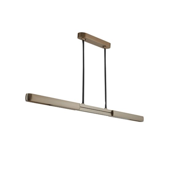 Lampadario a sospensione lineare champagne per soggiorno led 90w 3000k sensore apertura elettronica