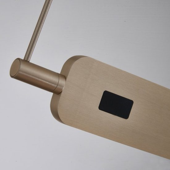 Lampadario a sospensione champagne chiaro per soggiorno led 50w cct 2700k 5000k dimmerabile