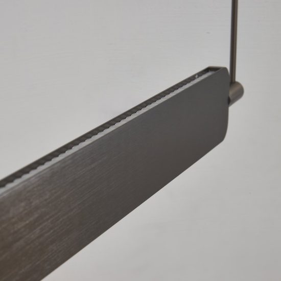 Lampadario a sospensione led 50w cct 2700k 5000k dimmerabile con sensore grigio spazzolato per tavolo