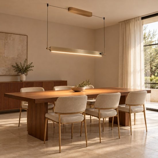 Lampadario a sospensione champagne chiaro per soggiorno led 40w cct 2700k 5000k dimmerabile con sensore