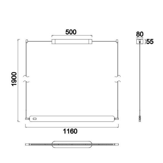 Lampadario a sospensione led 40w cct 2700k 5000k dimmerabile con sensore grigio spazzolato