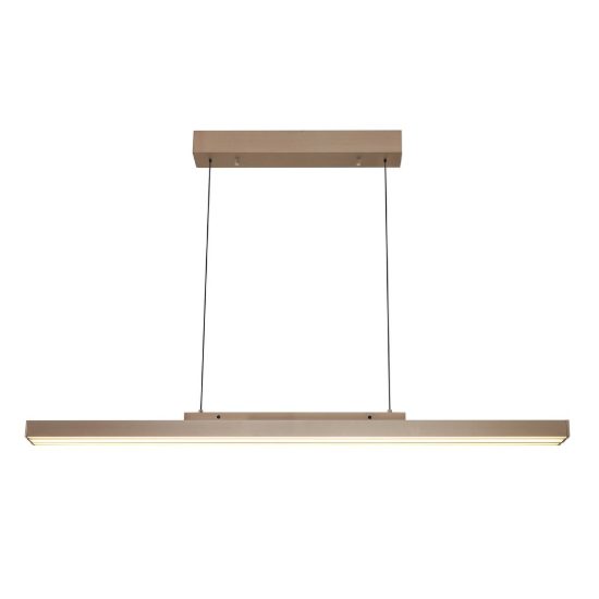 Lampadario barra champagne per soggiorno led 80w cct 2700k 5000k apertura motorizzata con sensore