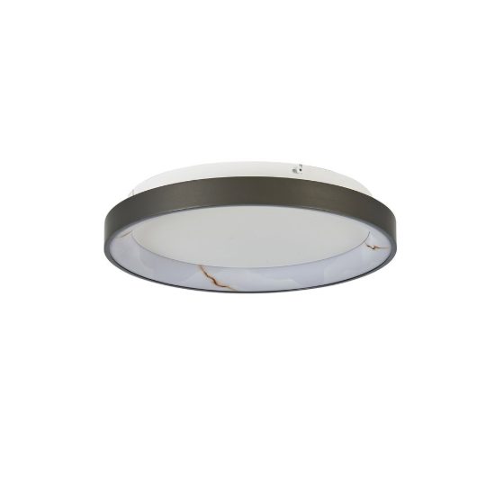 Plafoniera led 28w cct 2700k 5000k dimmerabile con telecomando tonda grigio scuro