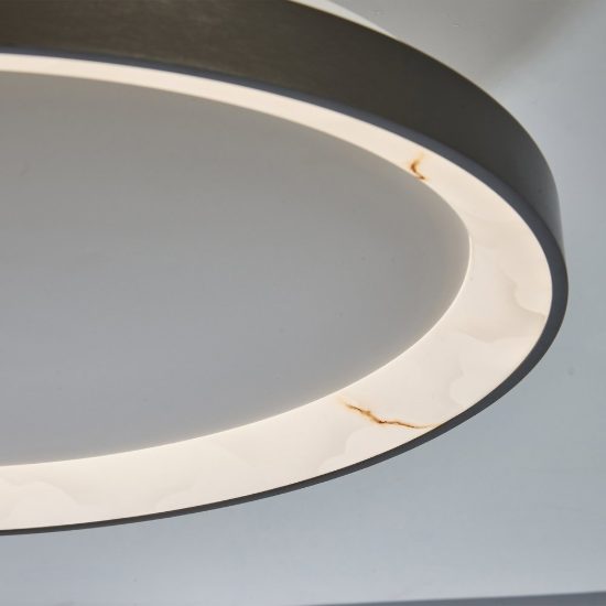 Plafoniera led 38w cct 2700k 5000k dimmerabile con telecomando grigio scuro
