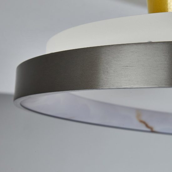 Plafoniera led 38w cct 2700k 5000k dimmerabile con telecomando grigio scuro