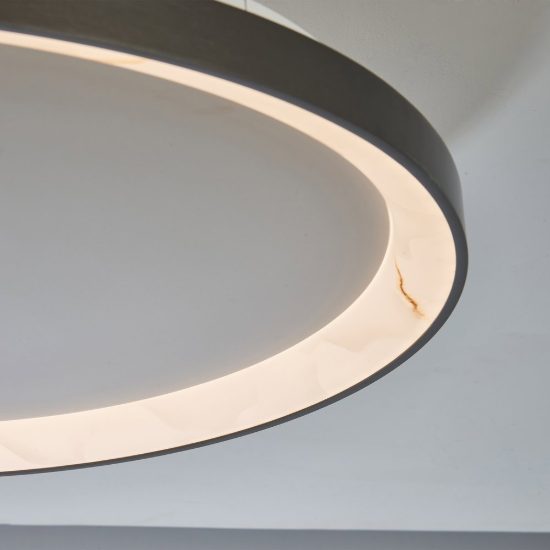 Plafoniera led 58w cct 2700k 5000k 78cm dimmerabile con telecomando grigio scuro