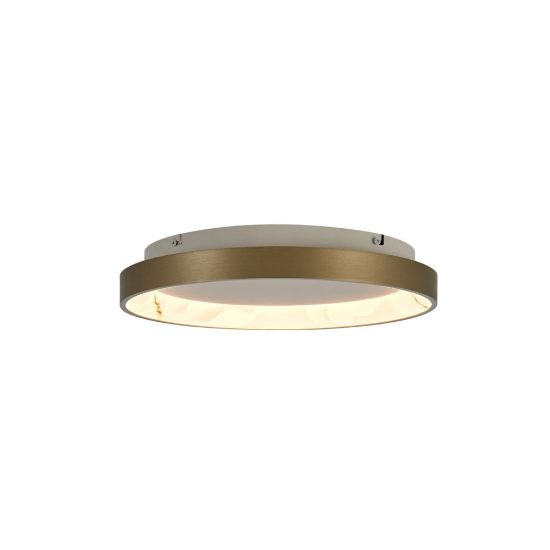Plafoniera led 28w cct 2700k 5000k 38cm dimmerabile con telecomando champagne