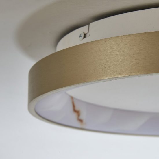 Plafoniera led 28w cct 2700k 5000k 38cm dimmerabile con telecomando champagne