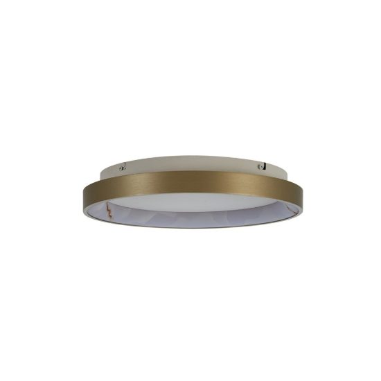 Plafoniera led 28w cct 2700k 5000k 38cm dimmerabile con telecomando champagne