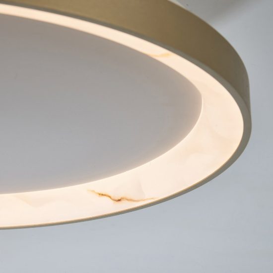 Plafoniera led 38w cct 2700k 5000k 58cm dimmerabile con telecomando champagne