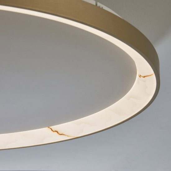 Plafoniera led 58w cct 2700k 5000k dimmerabile con telecomando champagne