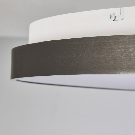 Plafoniera led 28w cct 2700k 5000k 42cm dimmerabile con telecomando grigio scuro