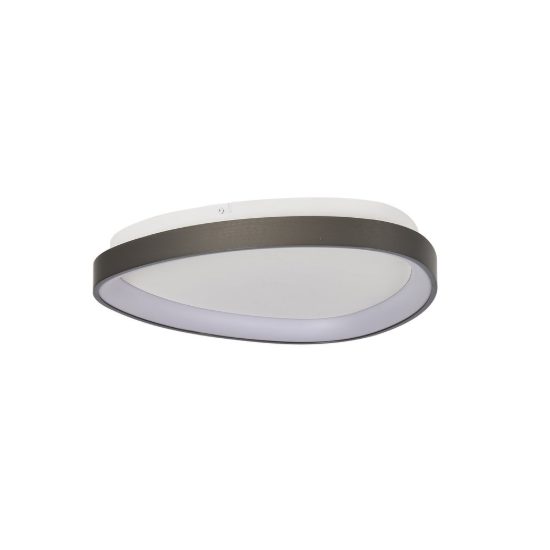 Plafoniera led 28w cct 2700k 5000k 42cm dimmerabile con telecomando grigio scuro