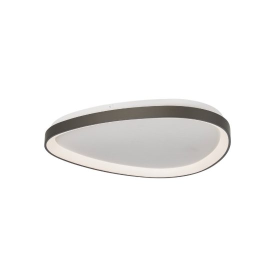 Plafoniera led 38w cct 2700k 5000k 62cm dimmerabile con telecomando grigio scuro