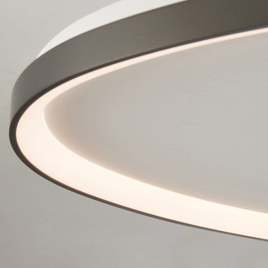 Plafoniera led 58w cct 2700k 5000k dimmerabile con telecomando grigio scuro