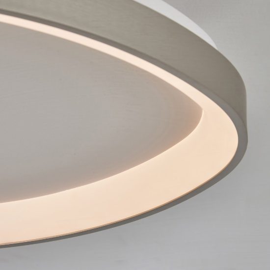 Plafoniera led 28w cct 2700k 5000k 42cm dimmerabile con telecomando argento
