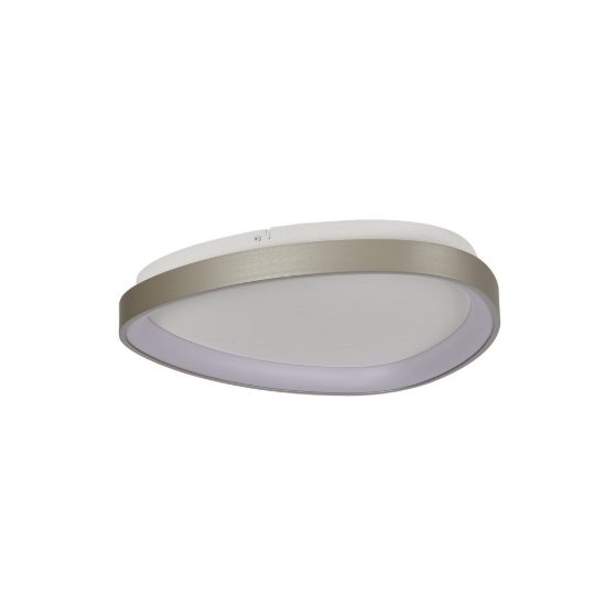Plafoniera led 28w cct 2700k 5000k 42cm dimmerabile con telecomando argento