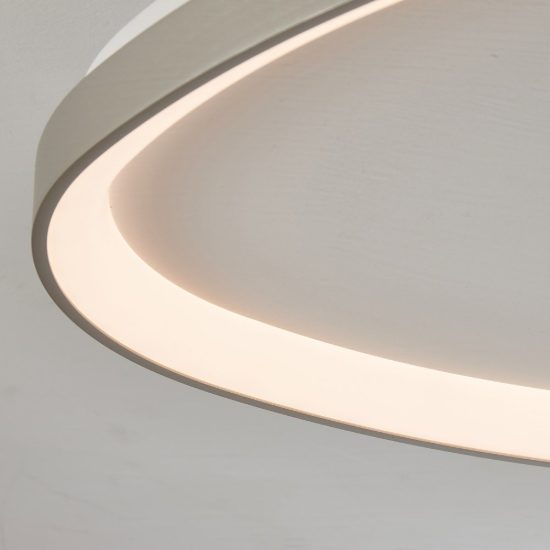 Plafoniera led 38w cct 2700k 5000k 62cm dimmerabile con telecomando argento