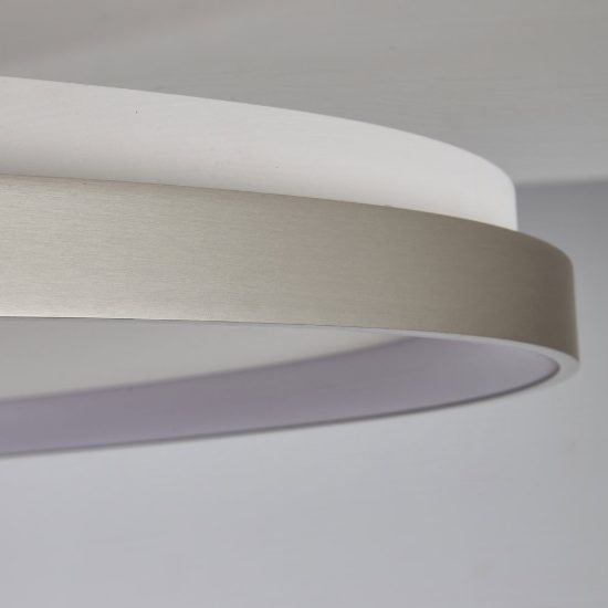 Plafoniera led 58w cct 2700k 5000k dimmerabile con telecomando argento