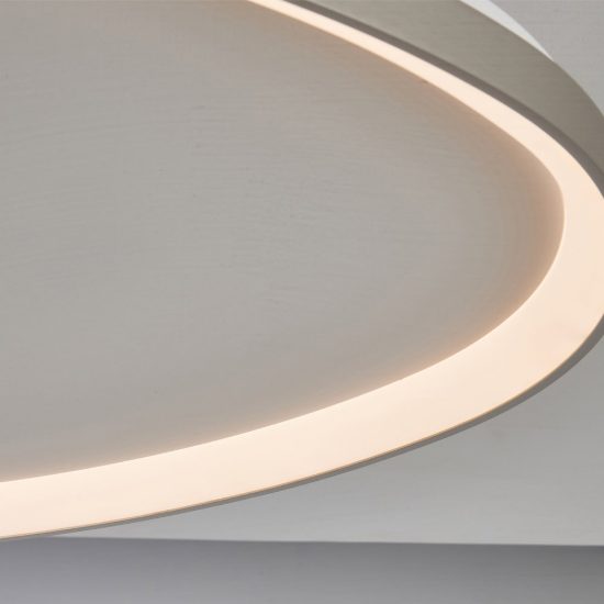 Plafoniera led 58w cct 2700k 5000k dimmerabile con telecomando argento