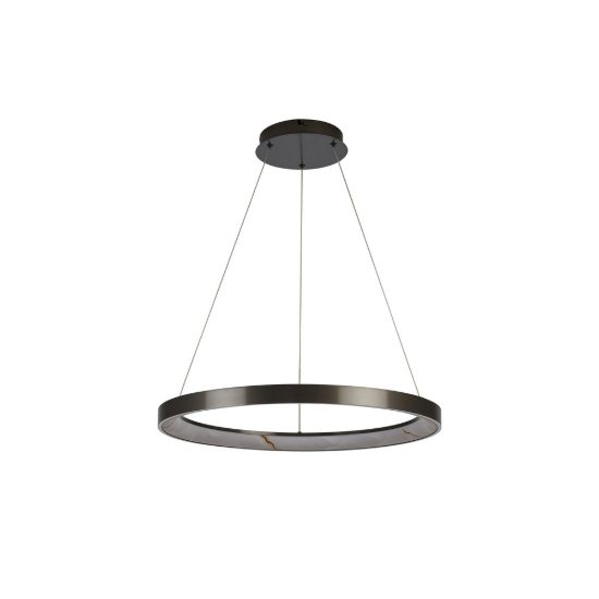 Lampadario a sospensione led 38w cct 2700k 5000k dimmerabile con telecomando grigio scuro per sala da pranzo